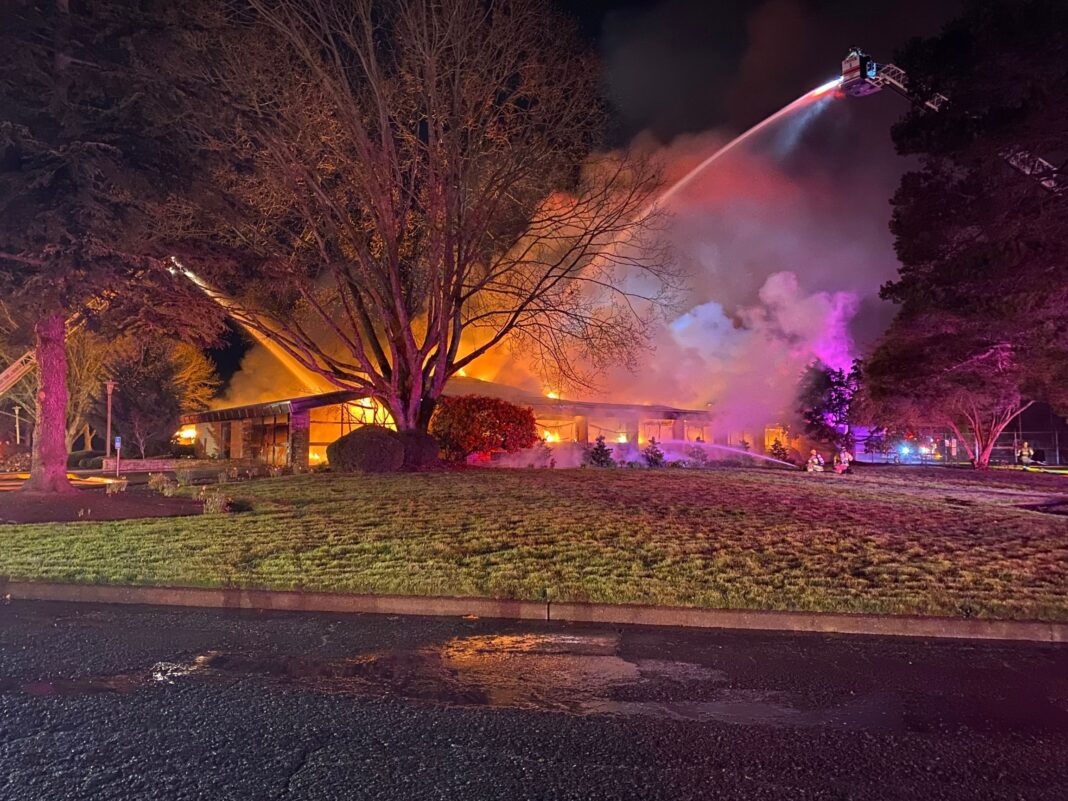 fire newberg commercial building