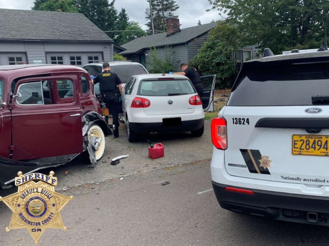 driver_of_stolen_vehicle_flees_on_foot_after_crash_gunpoint_resized