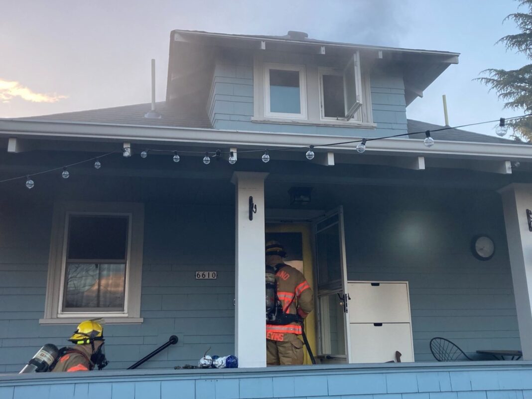 the smoking house that firefighters extinguished the fire