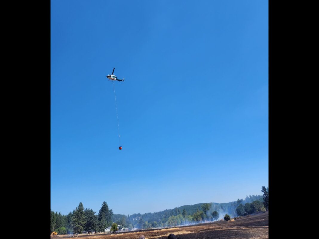 ODF crew stops fire near lebanon oregon