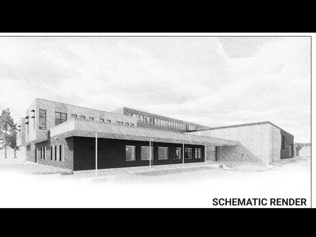 schematic render of Tamarack elementary school