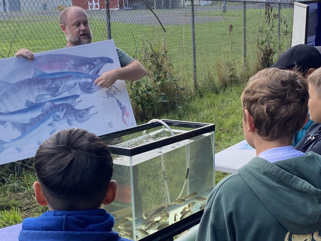 kids learn about salmon from clatsop county fisheries